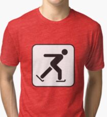 Ice Skate Tri-blend T-Shirt