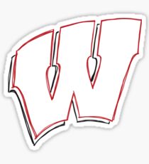 Sketch of Wisconsin W Sticker