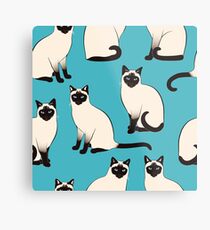 Siamesische Katzen - spärliches Muster Metalldruck