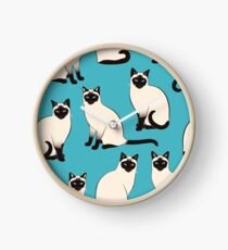 Chats siamois - modèle clairsemé Horloge