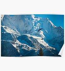 Parapenting in the French Alps Poster