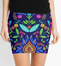 folk pattern - mexican vacation. Mini Skirt