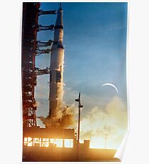 Saturn V Raketenstart Poster