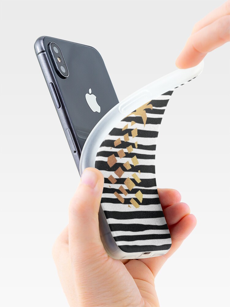 Alternate view of Gold Pineapple-B&W iPhone Case & Cover