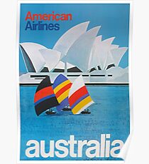Sydney Australia Vintage Travel Poster Poster