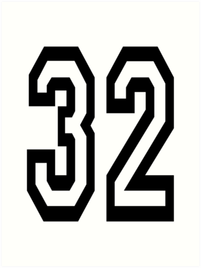 "32, TEAM SPORTS, NUMBER 32, THIRTY TWO, Thirty second, Competition