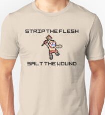 Borderlands Psycho "Strip The Flesh, Salt The Wound" 8-Bit Pixel Art Slim Fit T-Shirt