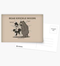 Bear Knuckle Boxing card Postcards