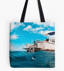 Crossed processed dive boat Tote Bag