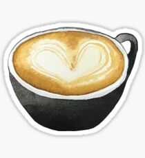 Latte Art Coffee Sticker