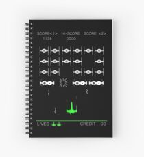 Star Wars Space Invaders! Retro Star Wars Shirt Spiral Notebook