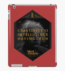 Vinilo o funda para iPad Cita de: Albert Einstein sobre la creatividad - Camisetas, pósters, pegatinas y regalos