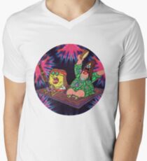 Psychedelic Sponge Men's V-Neck T-Shirt