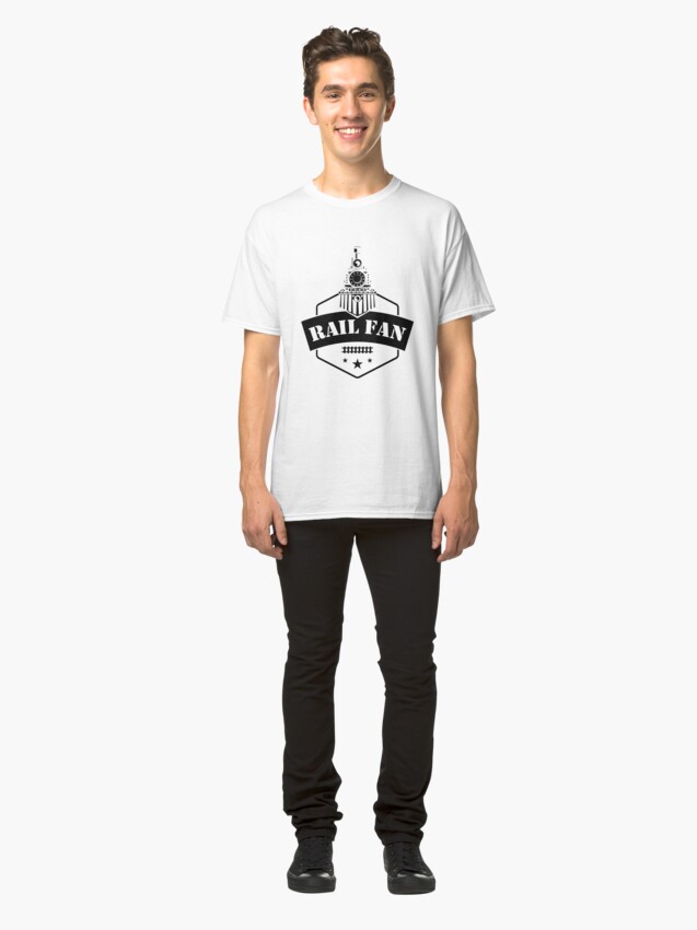 Alternate view of Retro Style Railfan Locomotive Steam Engine Fans Classic T-Shirt