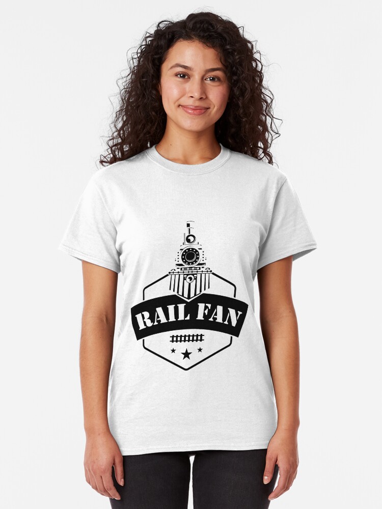 Alternate view of Retro Style Railfan Locomotive Steam Engine Fans Classic T-Shirt