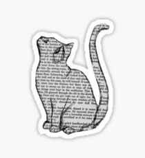 Newspaper Writing Cat Sticker