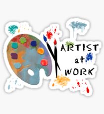 Artist At Work Sticker