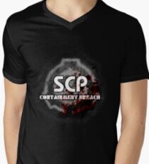 SCP Containment Breach Logo Men's V-Neck T-Shirt