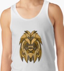 Comic Löwen Portrait Tanktop für Männer