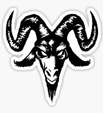 Satanischer Ziegenkopf (schwarz) Sticker