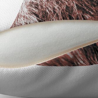 Alternate view of Coral fluffy fur Throw Pillow
