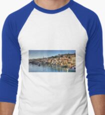 Chalki Harbour Panorama Men's Baseball ¾ T-Shirt