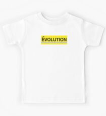 Camiseta para niños EVOLUCIÓN DE LA CHALECO AMARILLA, HAY UNA SOLA MANERA Y ESTÁ HACIA ADELANTE.
