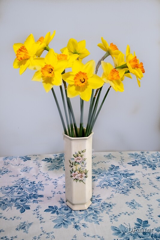 "A vase of Daffodils " by DPalmer Redbubble