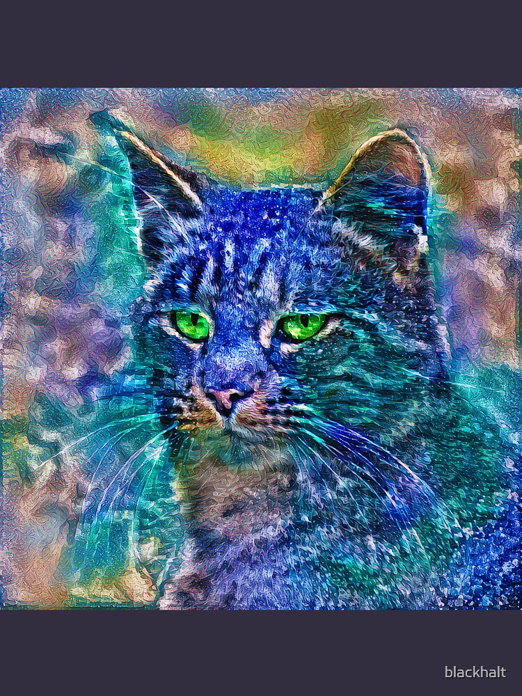 Artificial neural style Blue cat avatar by blackhalt
