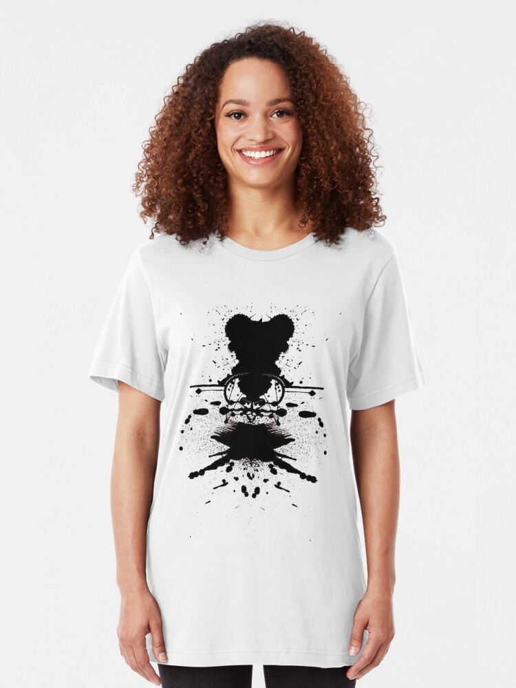 Alternate view of Black Heart. Slim Fit T-Shirt