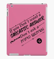 sarkastische Antwort iPad-Hülle & Klebefolie