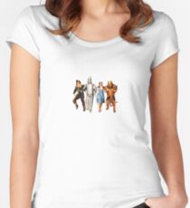 Scarecrow, Tin Man, Dorothy und der Feige Löwe Tailliertes Rundhals-Shirt