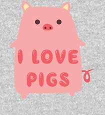I Love Pigs Cute T Shirt Kids Pullover Hoodie