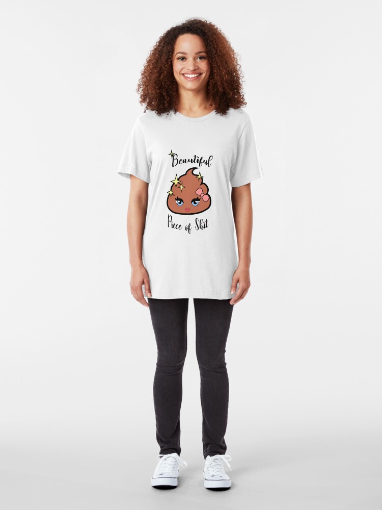 Alternative Ansicht von Schönes Stück Scheiße Slim Fit T-Shirt