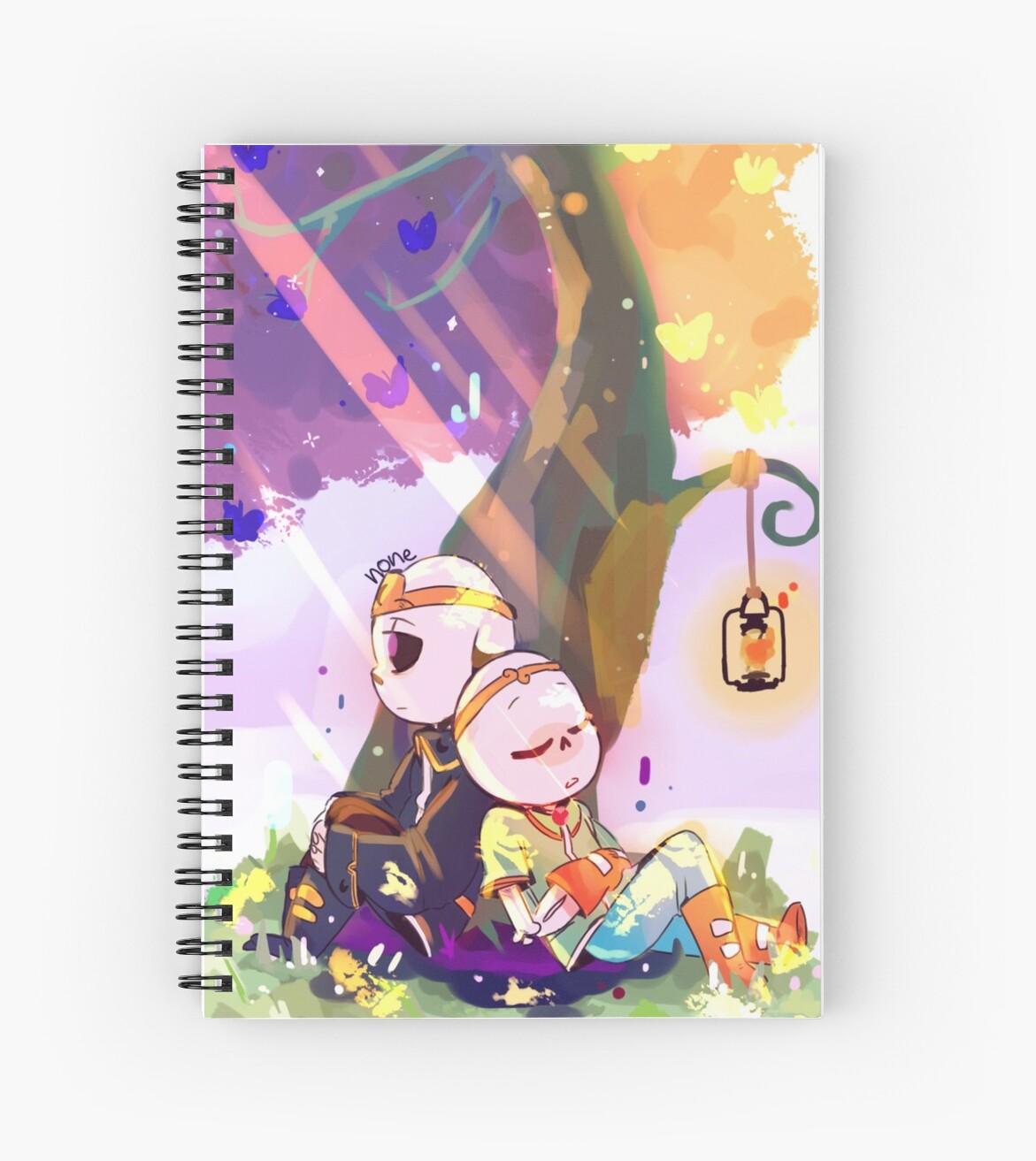 Nightmare Sans And Dream Sans Spiral Notebook By Coraward Redbubble