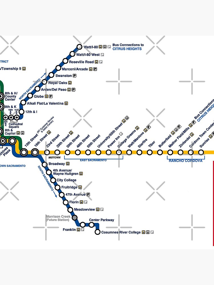 Blue Line Sacramento Light Rail Map