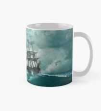 Storm Sea Ship Shipwreck Ocean Blue Classic Mug