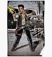Elvis Han Solo Collage Art Home Decor, Elvis Presley, Star Wars, Harrison Ford, Millenium Falcon, Death Star Poster
