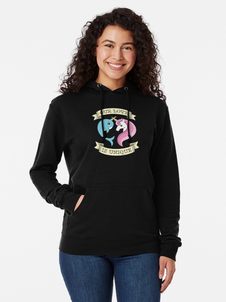 Alternate view of Unique Love Lightweight Hoodie
