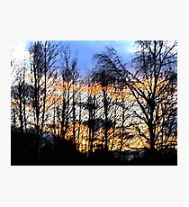 Sunset Sumi-e Photographic Print