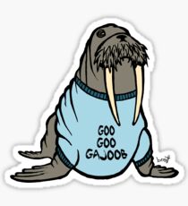 Walrus Wearing t-shirt Sticker