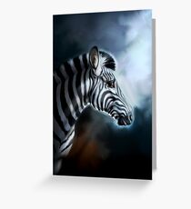 Mondschein-Zebra Grußkarte