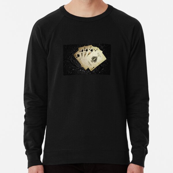 Mens Hoodie Poker Royal Flush