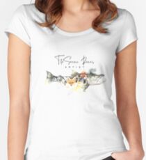 Camiseta entallada de cuello ancho Sea run trout
