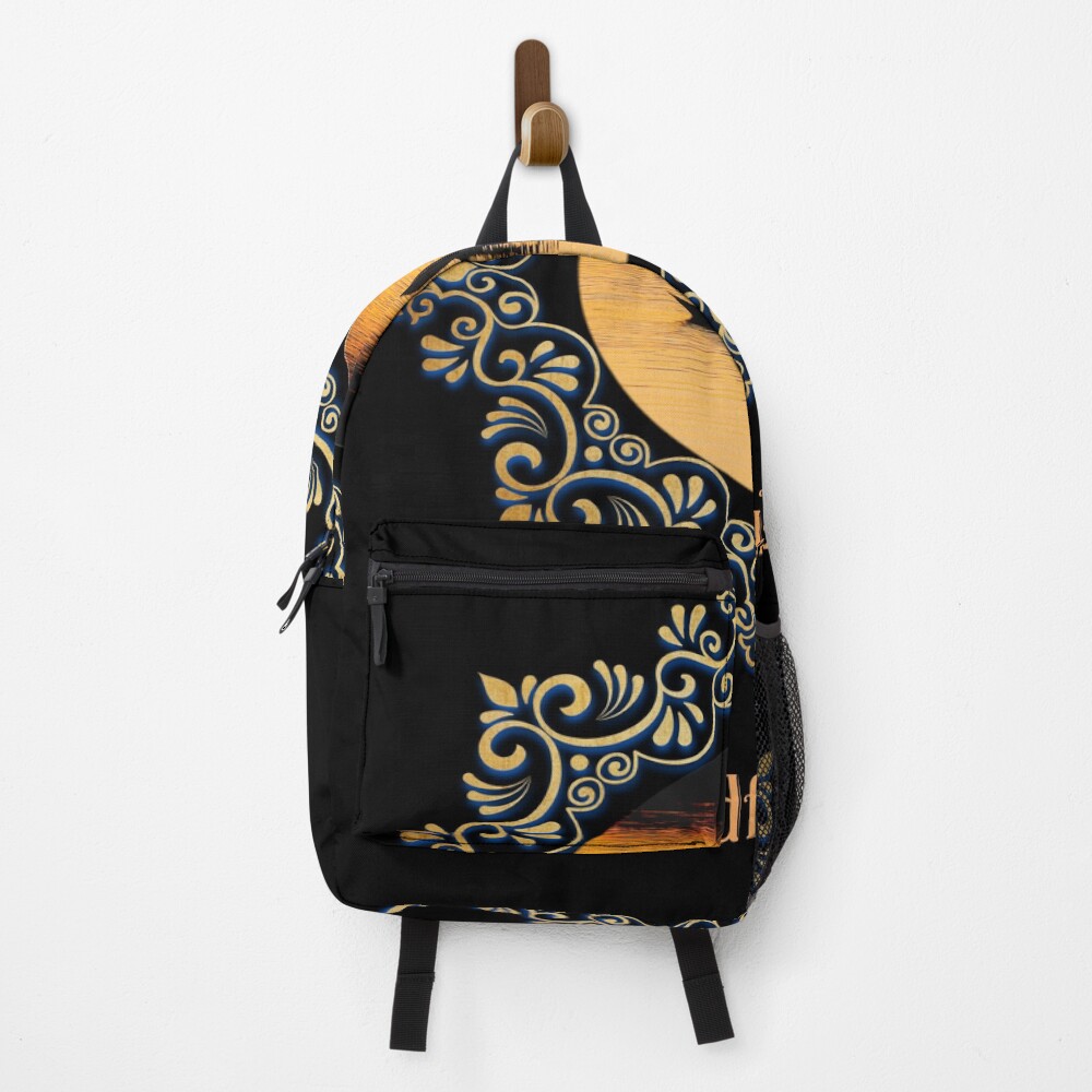 Mindfulness - Lonely swan in the lake of tranquility on a backpack
