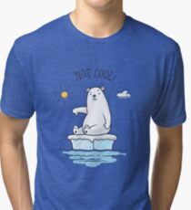 Polar Bear - Le réchauffement climatique n'est pas cool! T-shirt chiné