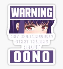 Warning May Spontaneously Start Talking About OONO Sticker