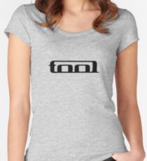 Tool band clean logo. Black on white tool logo. Fitted Scoop T-Shirt