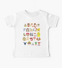 Super Mario Alphabet Baby Tee