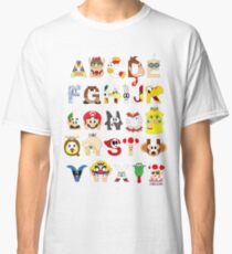 Super Mario Alphabet Classic T-Shirt